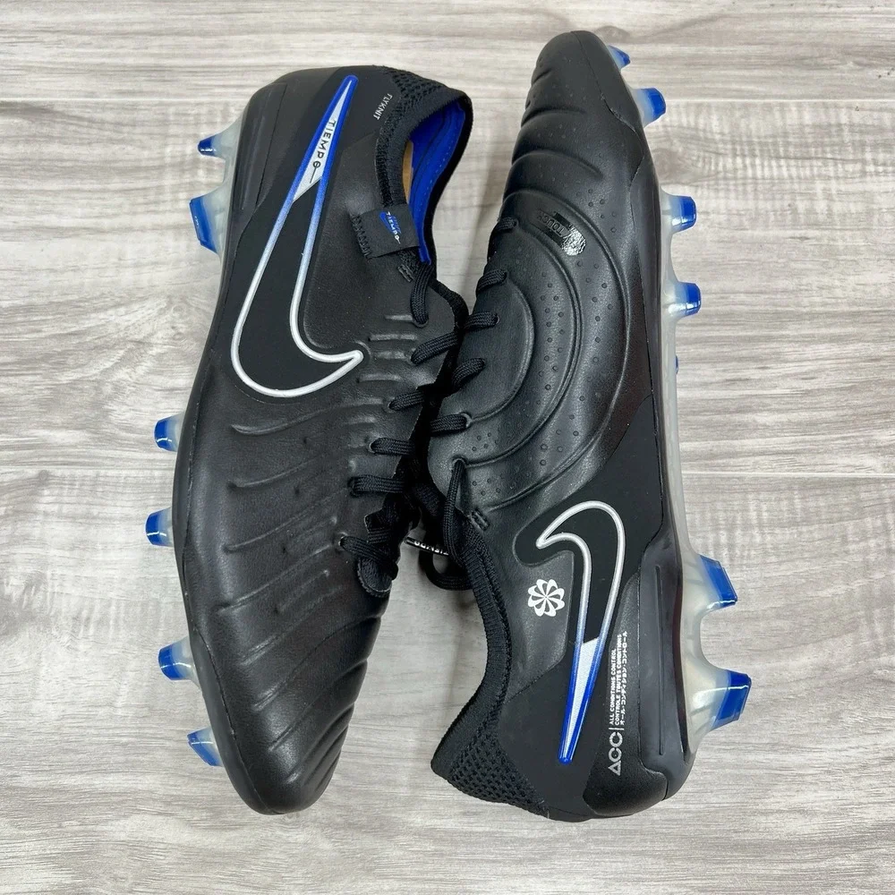 Nike Legend 10 Elite FG Men's Size 12.5 Black Chrome Hyper Royal DV4328-040